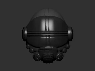 helmet high poly sculpt 3d printable ver 7 3D model 3D model