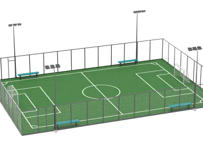 Soccer - Football Field 5x5 3D model