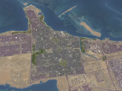 Jubail - Fanateer Beach Low-poly 3D model