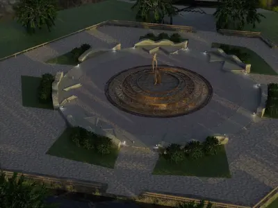 Model of Europe Square 3D model