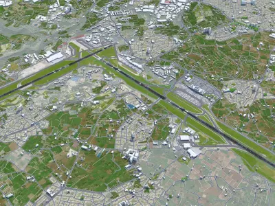 Malta International Airport 10km Low-poly 3D model