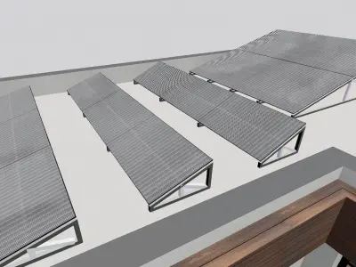 Photovoltaic Solar Panels 3D model