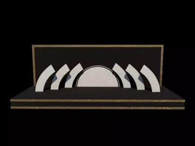 Empty stage design 3D model