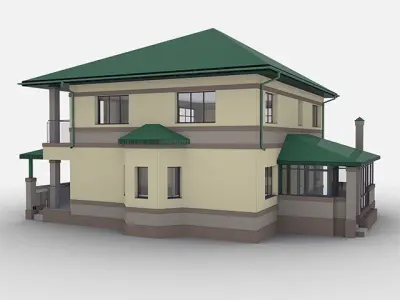 House Low-poly 3D model 54