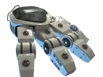 Robot Hand Low Poly PBR Low-poly 3D model