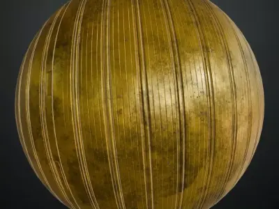 Golden Metal Rollup Door PBR Seamless Texture