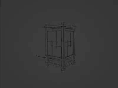 Japanese Table Lantern 3D model