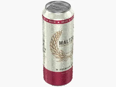  Standard Beer Can With Droplets 568ml 