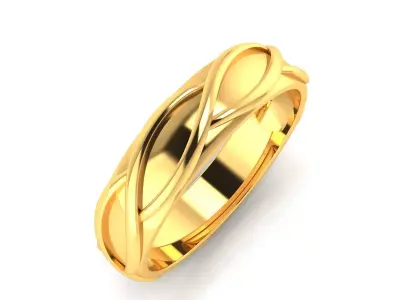 Solitaire Wedding Engagement Band Ring 3D print model