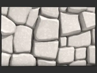 Fortress Stone Wall Module 3D print model