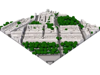 London city tile Level 2 block TQ2879 South West 3D model