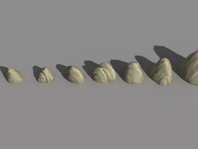 8 Stylized Rocks  3D model