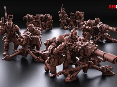 Shock Troops - Heavy Support Squad of the Imperial Force  3D print model