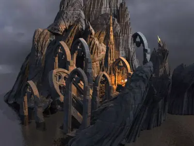 Mines of Moria Temple Fortress 5 3D model