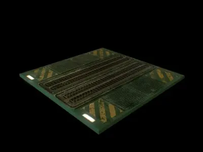 Sci-Fi Floor-panel Low-poly 3D model