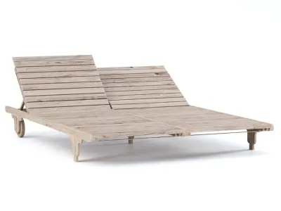 Eva double chaise lounge EV22 by Bpoint Design  3D model