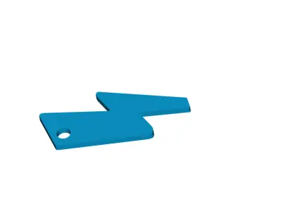 Lightning Bolt Keychain 3D Print Model 3D print model
