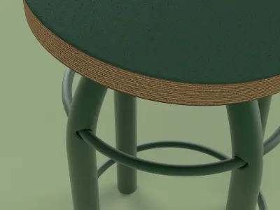 Stool for cafe 3D model