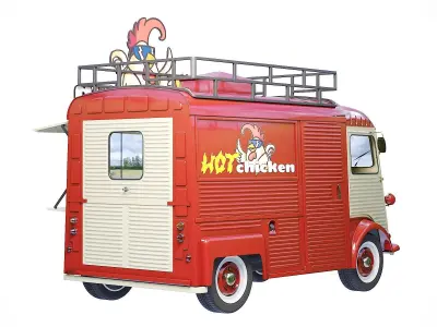 Citroen Type H food truck 3D model