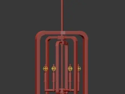 Rotterdam 6 Light Pendant 3D model