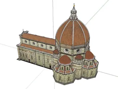 Architecture-Religion-God-Culture-Temple-020 duomo in florence 3D model