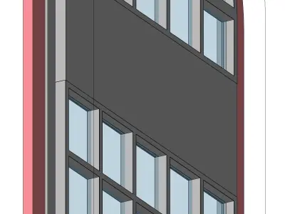 Aluminum Arched Window 3D model