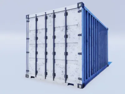 Cartoon Prop Essentials - Shipping Container Low-poly 3D model