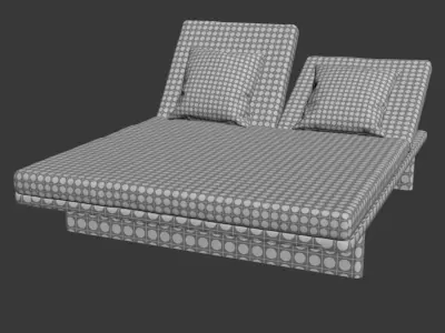 Kettal Mesh Tumbona doble 3D model