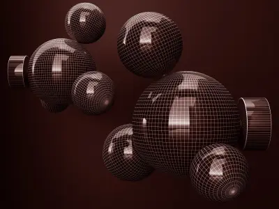 Bra G and C Bolle 4 Bubble 6 colors 3D model