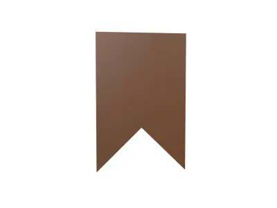 Bookmark Symbol v1 005 Low-poly 3D model