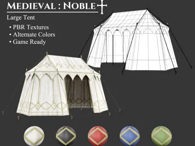 Medieval Collection Noble Tents 3D Model Pack