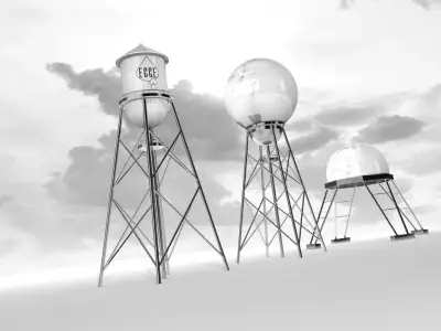 Water Tank Set 3D model