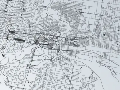 Des Moines Road Network and Streets 3D model