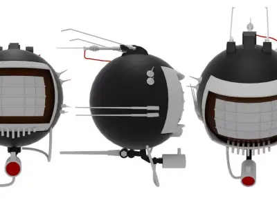 Eyebot Render futuristic spacecraft 3D model