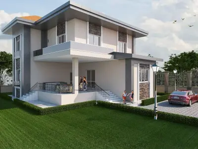Modern Villa 3D model 24