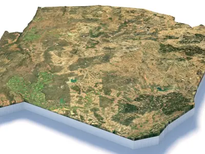 Eswatini Country Terrain 3D model