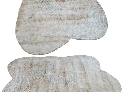 Taupe Azalia Rug 3D model