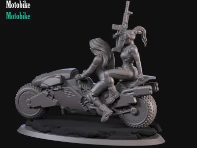 Sci fi Motobike 3D print model