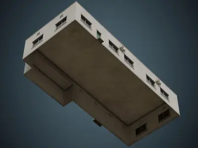 Industrial Building 3B Low-poly 3D model