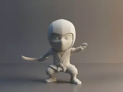 chibi ninja 3D print model