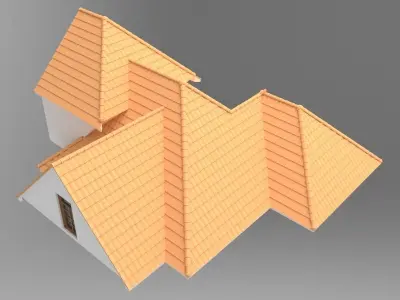 Realistic Roof Shingles 13 3D model