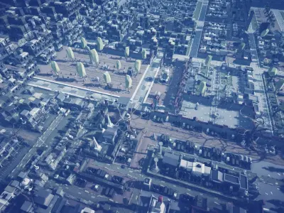 Cemetery Graveyard Exterior Big Ready Map LODs Low-poly Low-poly 3D model