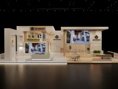 Real estate booth 20m x 19m 3D model 3D model