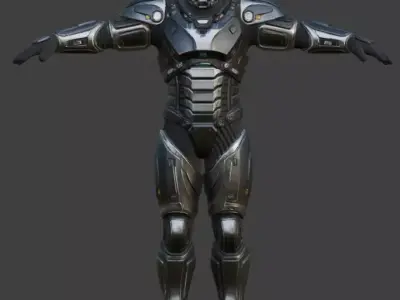 Sci-Fi Advanced Spacesuit 3D Model 3D model