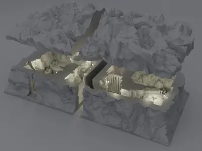 Small Bandit Hideout Tabletop Terrain 28 MM 3D print model