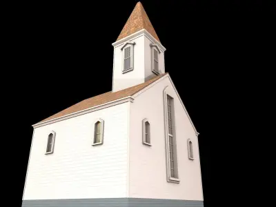 church Low-poly 3D model 6
