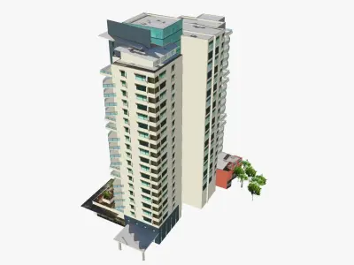 Mantra Broadbeach on the Park Low-poly 3D model