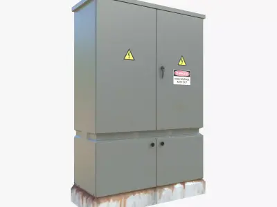 Electrical Control Box Low-poly 3D model