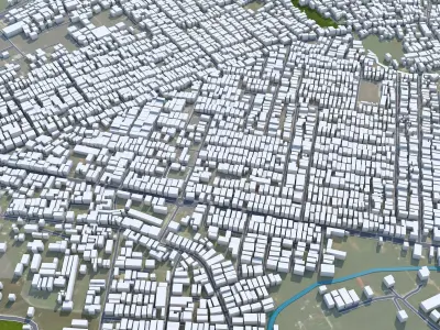 Warri Nigeria 20km Low-poly 3D model