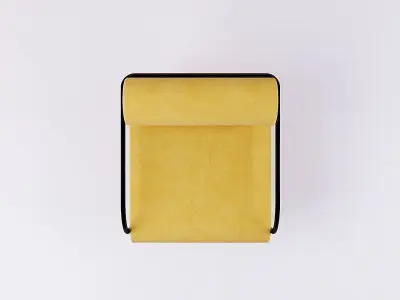 FABRIC YELLOW CHAIR Free 3D model